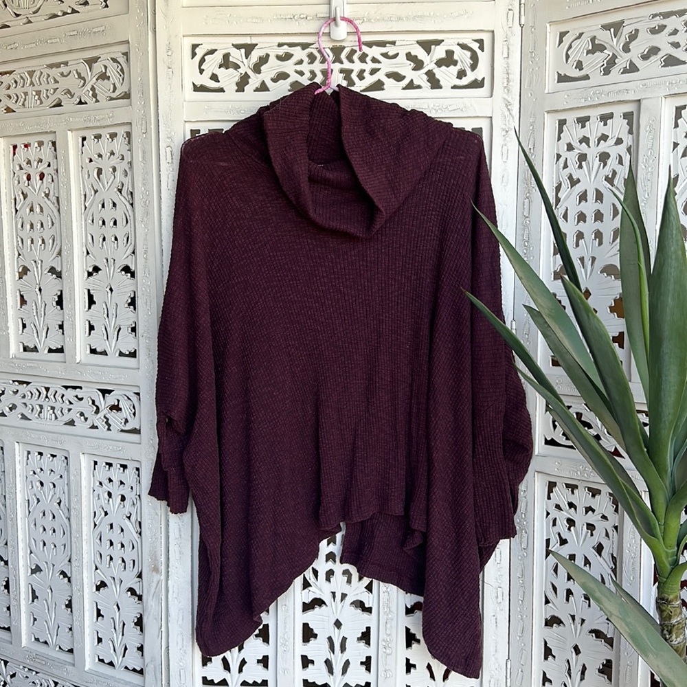 Free people beach long sleep sweater with a open back
